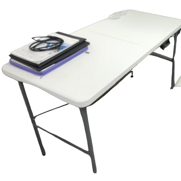 white desk